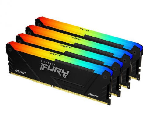 Kingston Pamięć DDR4 Fury Beast RGB 32GB(4* 8GB)/3200 CL16