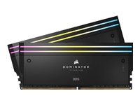 CORSAIR DOMINATOR TITANIUM RGB 64GB 2x32GB DDR5 6400MT/s DIMM Unbuffered 32-40-40-84 Std PMIC XMP 3.0 Black Heatspreader 1.4V