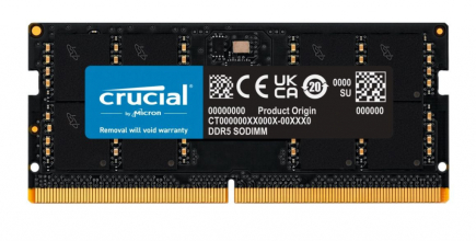 Crucial - DDR5 - module - 32 GB - SO-DIMM 262-pin - 4800 MHz / PC5-38400 - CL40 - 1.1 V - unbuffered - non-ECC 
