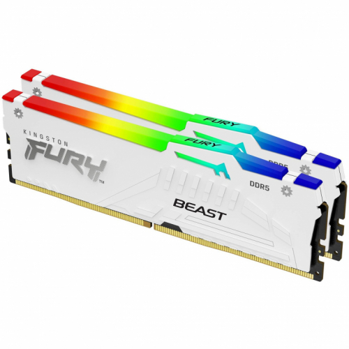 KINGSTON 64GB 6000MT/s DDR5 CL30 DIMM Kit of 2 FURY Beast White RGB EXPO 357702