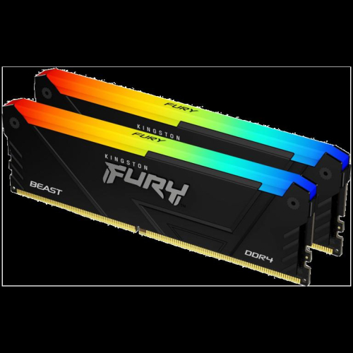 Kingston 32GB 3200MT/s DDR4 CL16 DIMM (Kit of 2) FURY Beast RGB