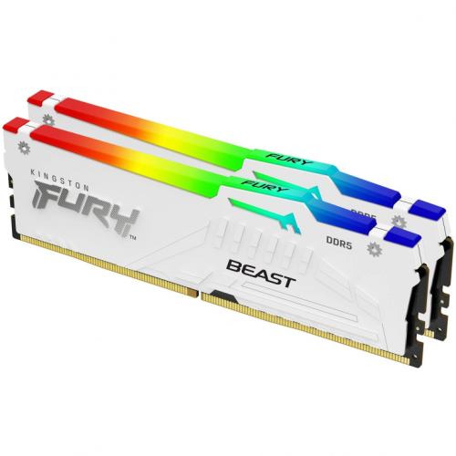 KINGSTON 32GB 6000MT/s DDR5 CL30 DIMM Kit of 2 FURY Beast White RGB EXPO 357701