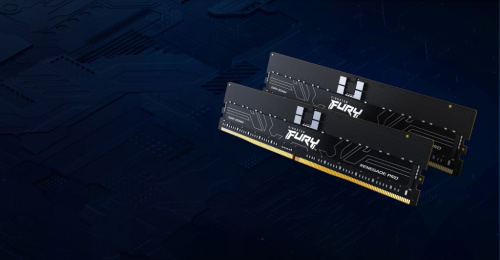 Kingston Technology FURY 128GB 6400MT/s DDR5 ECC Reg CL32 DIMM (Kit of 4) Renegade Pro XMP