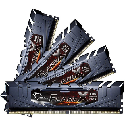 64 GB G.Skill DIMM DDR4-3200 (4x 16 GB) Quad-Kit (schwarz. F4-3200C16Q-64GFX. Flare X. INTEL XMP)