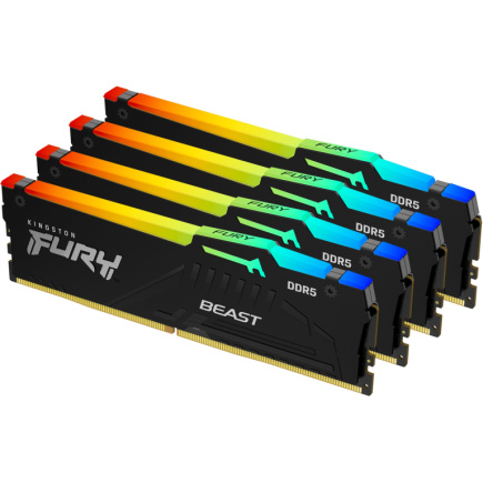 KINGSTON FURY Beast 64GB 5200MT/s DDR5 CL40 DIMM Kit of 4 RGB XMP