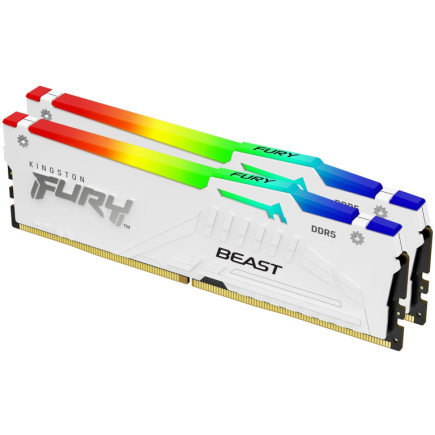 KINGSTON 32GB 6400MT/s DDR5 CL32 DIMM Kit of 2 FURY Beast White RGB EXPO