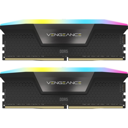 32 GB Corsair DIMM 6200 (2x 16 GB) Dual-Kit (schwarz. CMH32GX5M2B6200C36. Vengeance RGB. INTEL XMP)