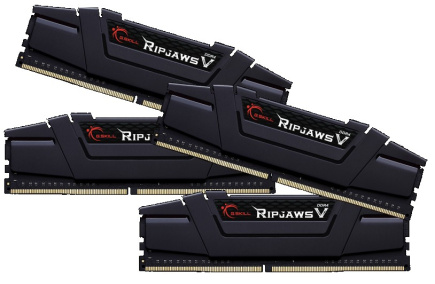 G.SKILL DDR4 64GB (4x16GB) RipjawsV 3200MHz CL16 XMP2 Черный
