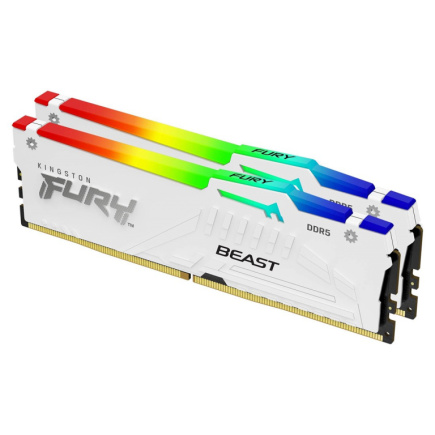 Kingston Technology FURY Beast 32GB 6000MT/s DDR5 CL36 DIMM (Kit of 2) Белый RGB EXPO