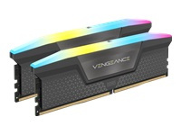 CORSAIR VENGEANCE RGB 32GB 2x16GB DDR5 5200MT/s DIMM Unbuffered 40-40-40-77 Std PMIC AMD EXPO Cool Grey Heatspreader 1.25V