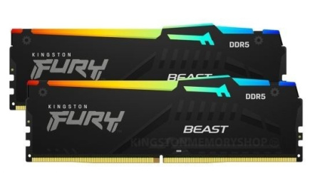 Kingston DDR5 Fury Beast Black RGB 64GB(2*32GB)/5600 CL36 EXPO Kingston DDR5 Fury Beast Black RGB 64GB(2*32GB)/5600 CL36 EXPO