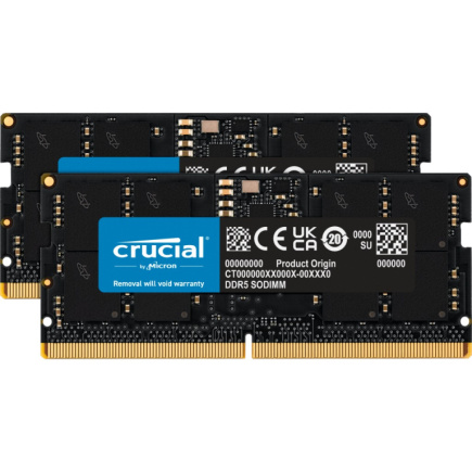 4800 32GB Crucial 2x16GB KIT CL40 SODIMM 4800 32GB Crucial 2x16GB KIT CL40 SODIMM