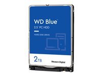 WD Blue Mobile 2TB HDD 7mm 5400Rpm SATA 6Gb/s serial ATA 128MB cache 2.5inch RoHS compliant internal Bulk