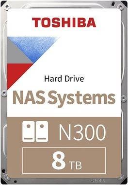 Toshiba N300 NAS - Hard drive - 8 TB - internal - 3.5'' - SATA 6Gb/s - 7200 rpm - buffer: 256 MB 