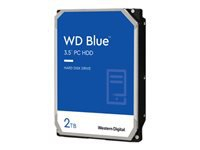 WD Blue 2TB SATA 6Gb/s HDD internal 3.5inch serial ATA 256MB cache 7200 RPM RoHS compliant Bulk