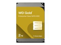 WD Gold 2TB HDD 7200rpm 6Gb/s serial ATA sATA 128MB cache 3.5inch intern RoHS compliant Enterprise Bulk