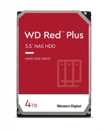 WD Red Plus WD40EFPX - Hard drive - 4 TB - internal - 3.5'' - SATA 6Gb/s - 5400 rpm - buffer: 256 MB - For NAS