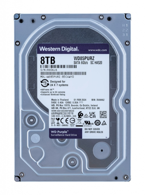 Western Digital Blue 8TB WD PURPL 8TB WD PURPLE 3.5