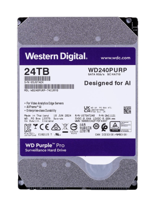 Western Digital Purple Pro WD240PURP internal hard drive 24 TB 7200 RPM 512 MB 3.5