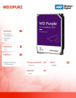 Western Digital Disc Purple 3TB 3.5 inches WD33PURZ