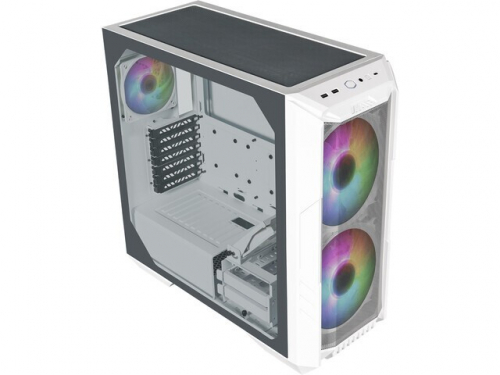 Cooler Master PC Case HAF 500 with window ARGB white