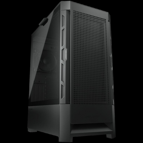 COUGAR | Case Airface Black | PC Case | Mid Tower / Mesh Front Panel / 1 x 120mm Fan / TG Left Panel / Black