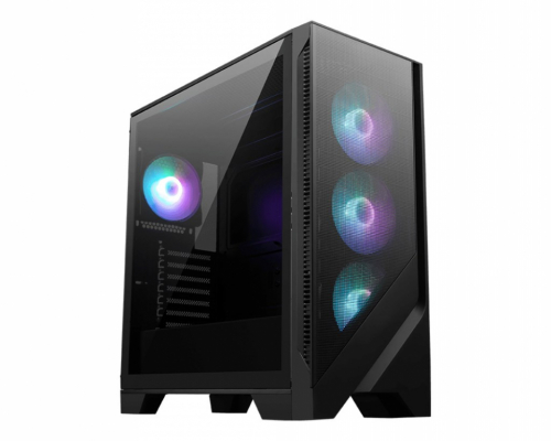 MSI MAG FORGE 320R AIRFLOW computer case Micro Tower Black, Transparent