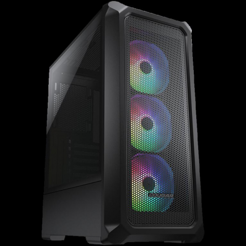 COUGAR | Archon 2 Mesh RGB (Black) | PC Case | Mid Tower / Mesh Front Panel / 3 x ARGB Fans / 3mm TG Left Panel