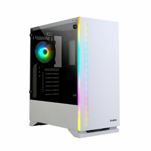 Zalman ZALMAN S5 WHITE ATX Mid Tower PC Case RGB fan T