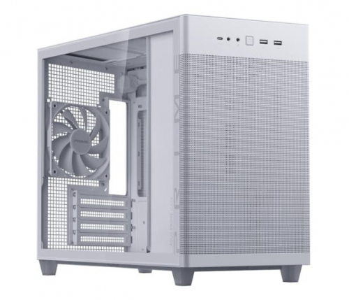 Asus PC case Prime AP201 Tempered Glass MicroATX white