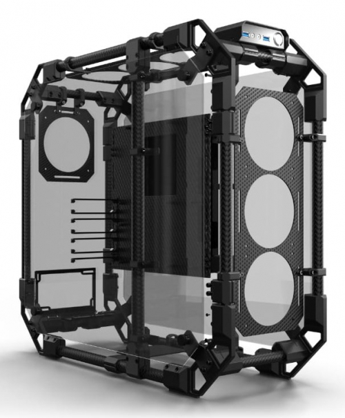 Alphacool Apex Skeleton Full Tower Black, Carbon