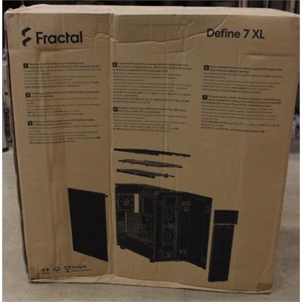 Восстановленный. Fractal Define 7 XL Black TG Dark Tint | Fractal Design | Define 7 XL TG Dark Tint | Side window | Black | E-ATX | DAMAGED PACKAGING, DENT ON SIDE | Power supply included No | ATX