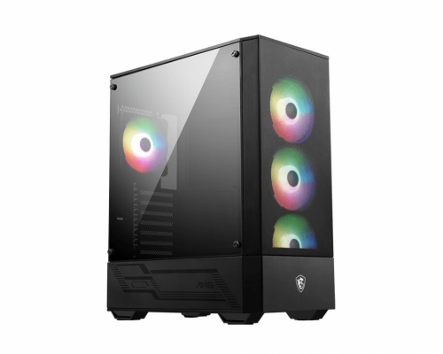 MSI MAG FORGE 112R computer case Midi Tower Black, Transparent