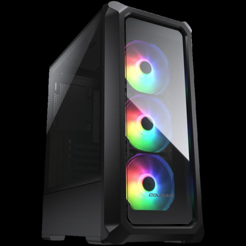 COUGAR | Archon 2 RGB (Black) | PC Case | Mid Tower / TG Front Panel / 3 x ARGB Fans / 3mm TG Left Panel