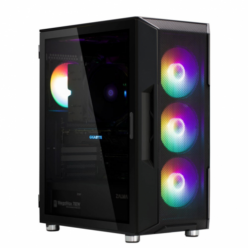 Zalman PC case I3 Neo ATX Mid Tower RGB fan x4, black