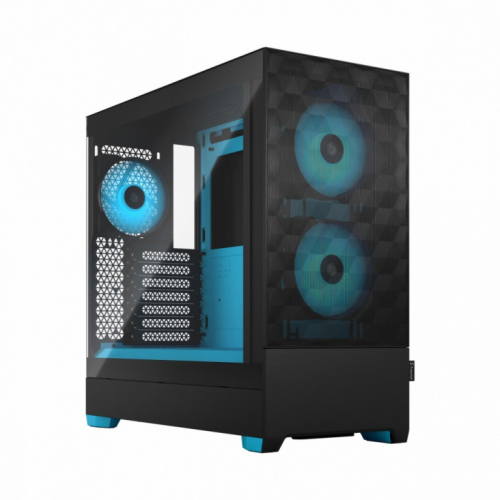 Fractal Design PC case Pop Air TG Clear Tint RGB cyan core