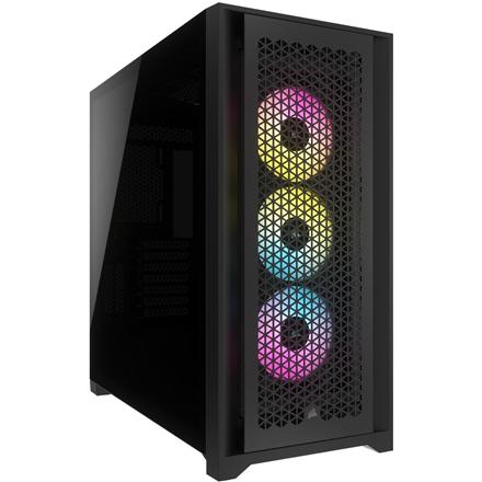 Corsair | Tempered Glass PC Case | iCUE 5000D RGB AIRFLOW | Side window | Black | Mid-Tower | Power supply included No