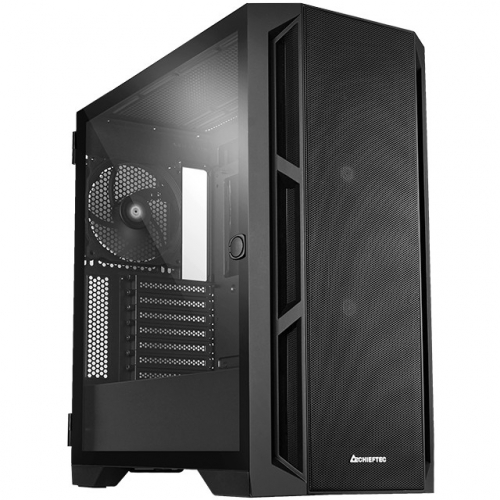 Chieftec Gamer Series APEX AIR - Tower - ATX - windowed side panel (tempered glass) - no power supply (ATX) - black - USB/Audio 