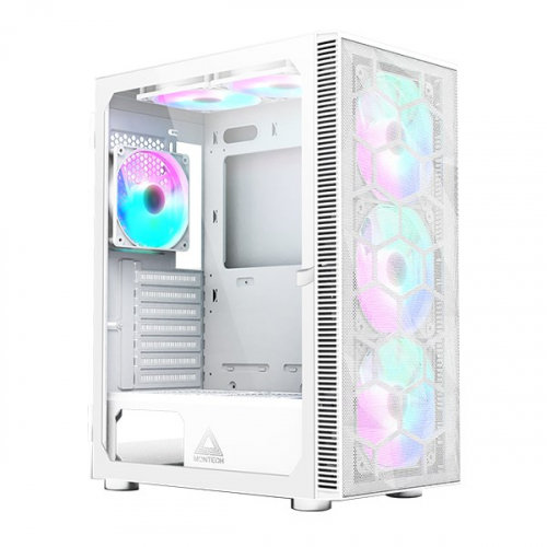 Montech X3 Mesh Midi-Tower, RGB, Tempered Glass - weiß