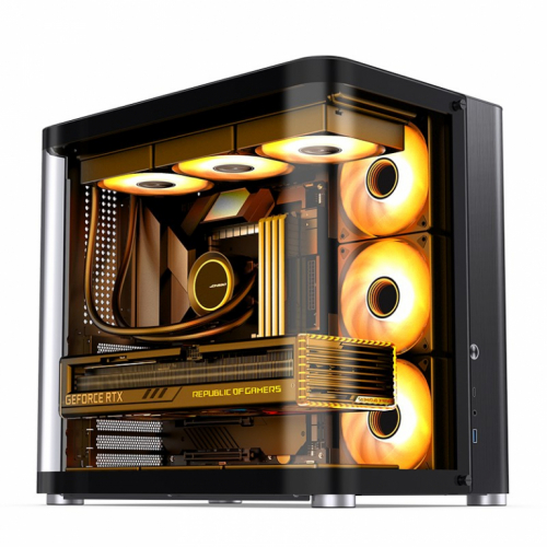 Jonsbo TK-2 2.0 Midi-Tower, Tempered Glass - black