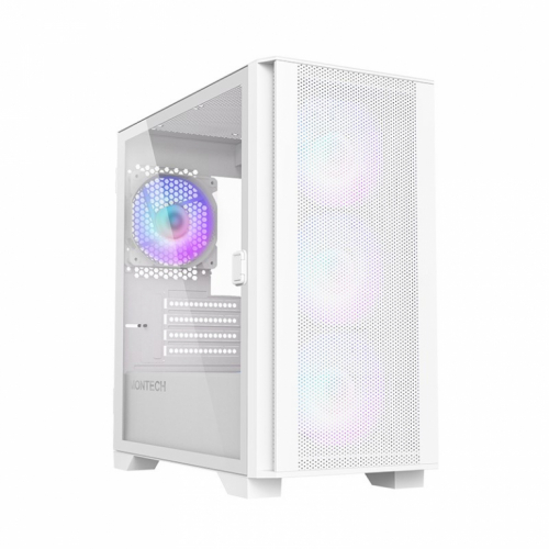 Montech AIR 100 ARGB, Micro-ATX, Tempered Glass - white