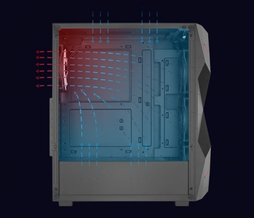 PC Case Aerocool PGS Volcan-G-BK-V1