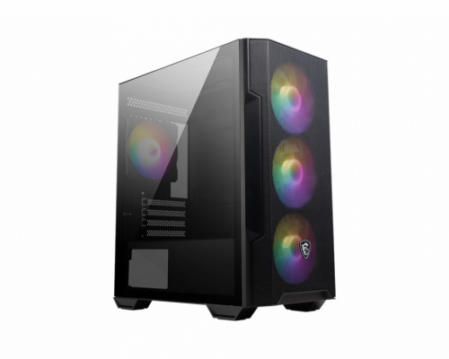 MSI MAG FORGE M100R computer case Micro Tower Black, Transparent