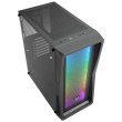 ATX CMT212A FSP Mid Tower/Tempered Glass side panel/2xUSB3.0/USB2.0/HD Audio/4x120mm fan/Black