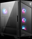 MSI MPG VELOX 100R Mid Tower Gaming Computer Case 'Black, 4x 120mm ARGB Fans, 1-6 ARGB Hub, ARGB light strip, USB Type-C, Tempered Glass, Center, E-ATX, ATX, mATX, mini-ITX'