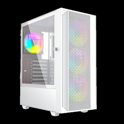 Gembird Fornax 4000W ARGB gaming ATX computer case, Midi Tower, backlight, White