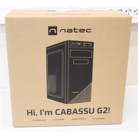 Renew. Natec Cabassu G2 PC case Midi Tower, Black | Natec | PC case | Cabassu G2 | Black | Midi Tower | DAMAGED PACKAGING | Power supply included No | ATX