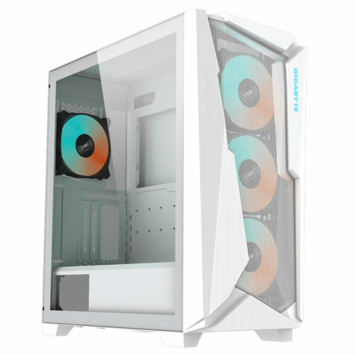 Gigabyte case C301 with glass, white, ATX, Mid Tower