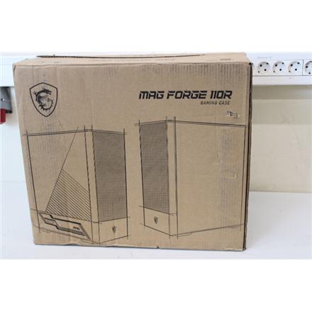 Taastatud. MSI MAG FORGE 110R PC Case, Mid-Tower, USB 3.2, Black | MSI | DAMAGED PACKAGING, BROKEN LEG