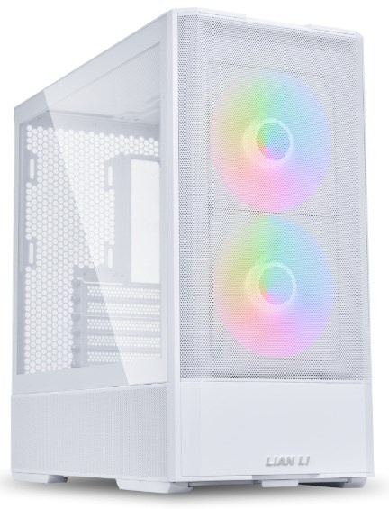Lian Li LANCOOL 207 PC Case, Midi-Tower, ATX, Tempered Glass - white